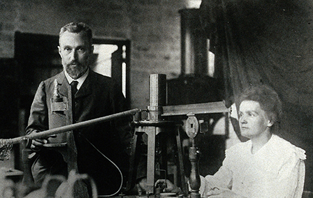 Pierre and Marie Curie in their laboratory. Photo courtesy of the Musée Curie (coll. ACJC).